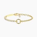 Kidult - Bracciale Dorato Con Catena Rolò - Acciaio - Zirconi