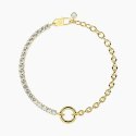 Kidult - Bracciale Dorato Con Catena Rolò - Acciaio - Zirconi