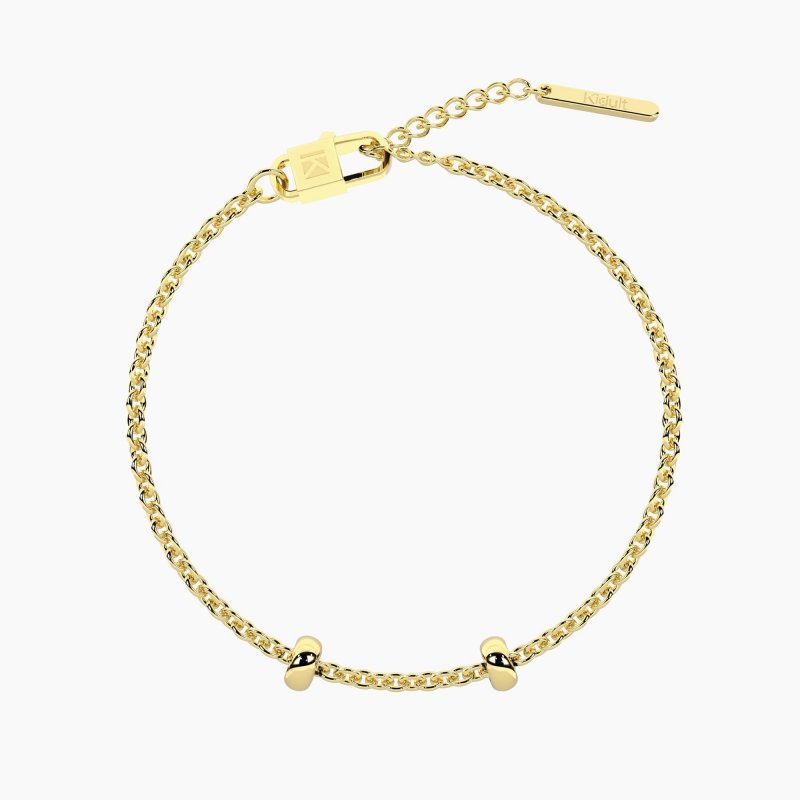 Kidult - Bracciale Regolabile Dorato Alba - Acciaio - Pvd Giallo