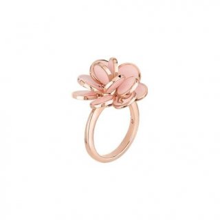 Chantecler - Anello Paillettes - Oro Rosa - Smalto Rosa
