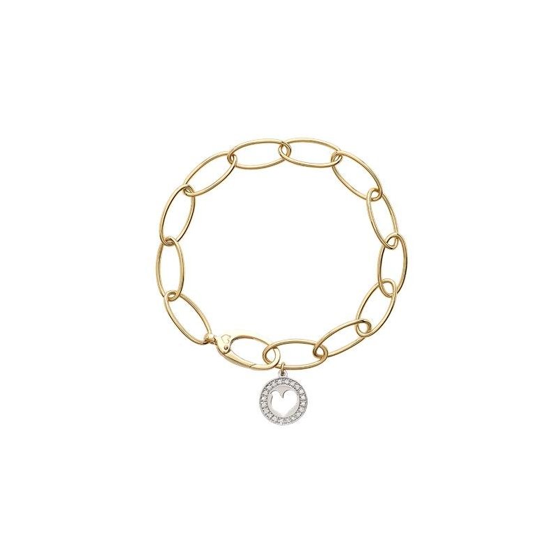 Chantecler - Bracciale Maglie Ovali - Oro Giallo - Diamanti