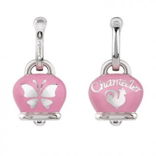Chantecler - Orecchini Et Voilà Campanelle - Argento - Smalto Rosa