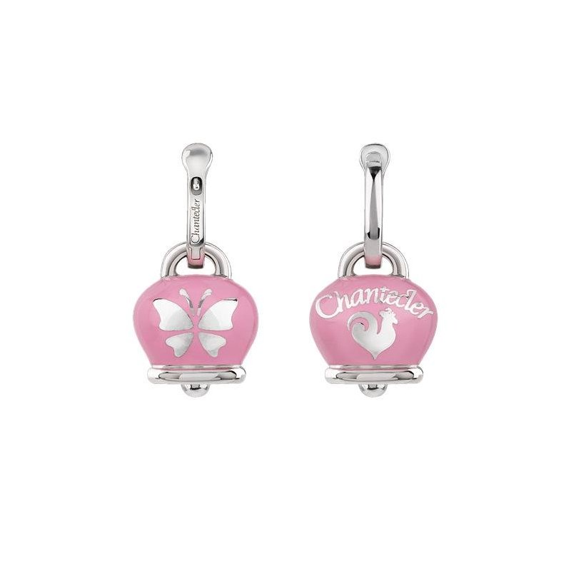 Chantecler - Orecchini Et Voilà Campanelle - Argento - Smalto Rosa