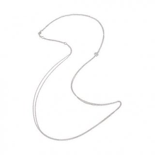 Chantecler - Catena Doppia 80Cm - Oro Bianco 18Kt