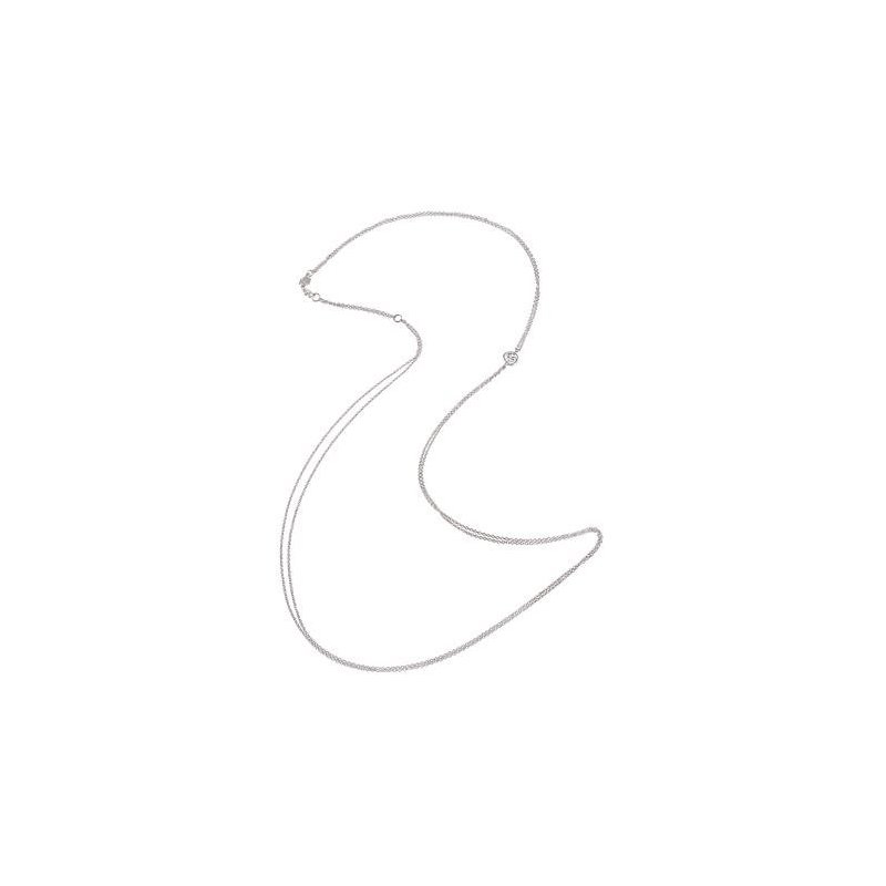 Chantecler - Catena Doppia 80Cm - Oro Bianco 18Kt