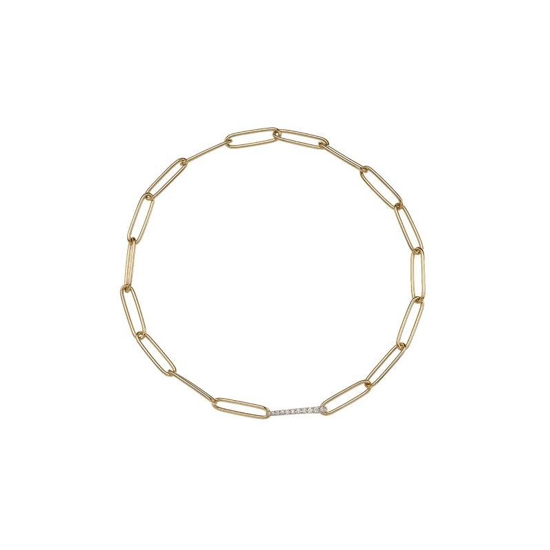 Chantecler - Catena Maglie Ovali - Oro Giallo - Diamanti