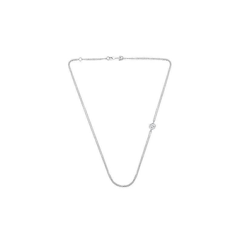 Chantecler - Catena Corta Rolò Doppia - Oro Bianco 18Kt