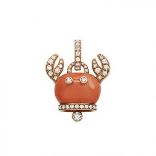 Chantecler - Ciondolo Campanella Granchio - Oro Rosa - Diamanti