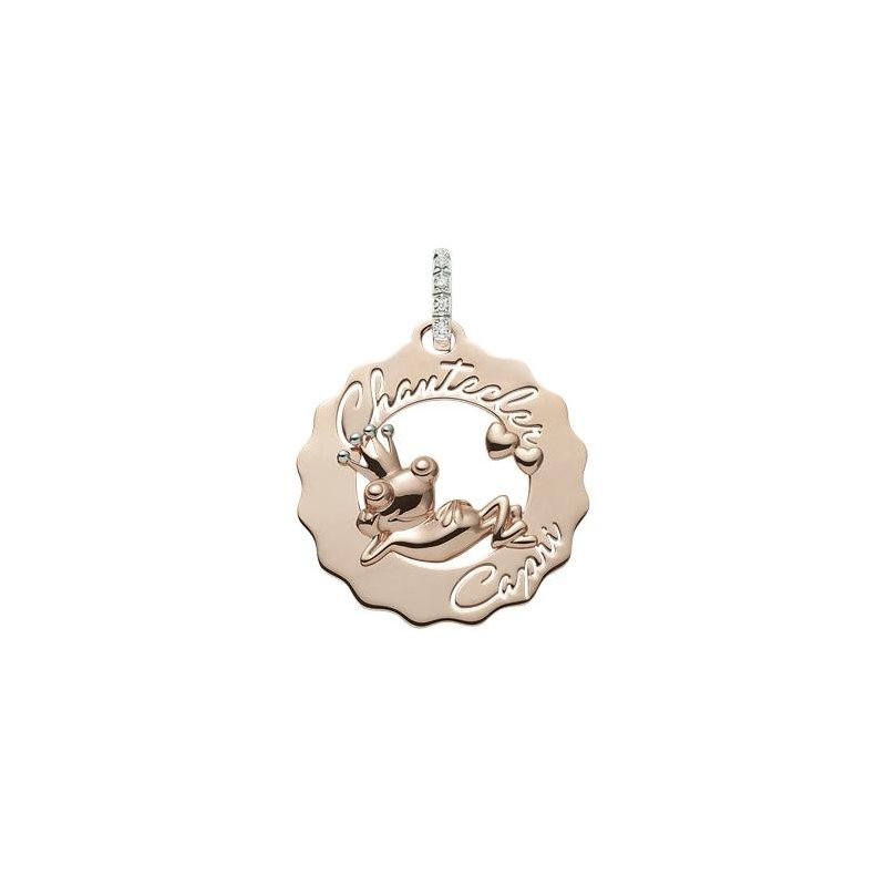 Chantecler - Ciondolo Logo Principe Ranocchio - Oro Rosa - Diamanti