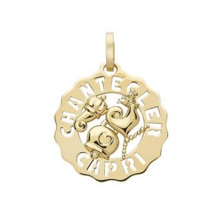 Chantecler - Ciondolo Logo Gallo - Oro Giallo - Diamanti