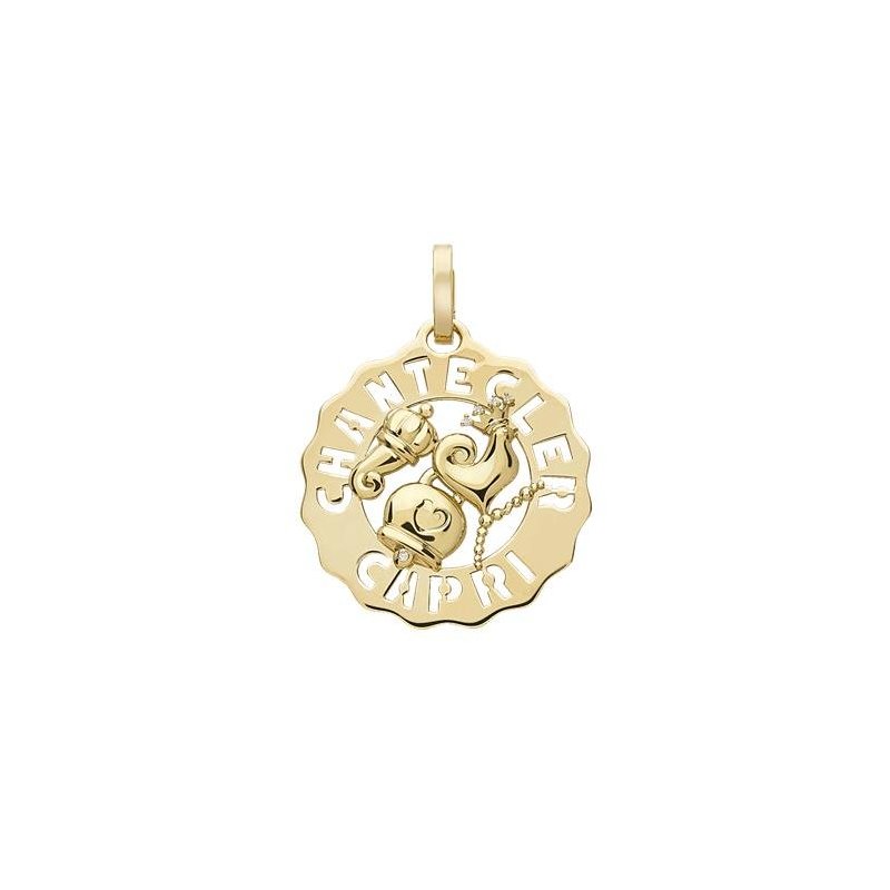 Chantecler - Ciondolo Logo Gallo - Oro Giallo - Diamanti