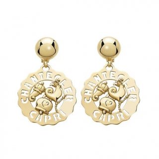 Chantecler - Orecchini Logo - Oro Giallo - Diamanti