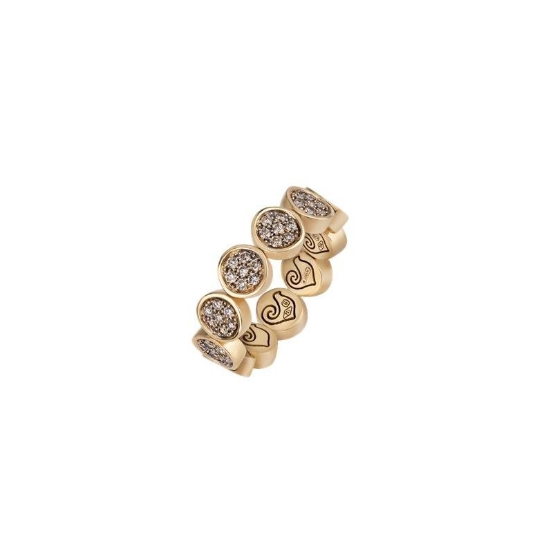 Chantecler - Anello Paillettes - Oro Giallo - Diamanti