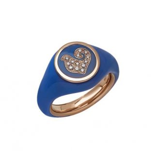 Chantecler - Anello Paillettes Sygillum - Oro Rosa - Diamanti