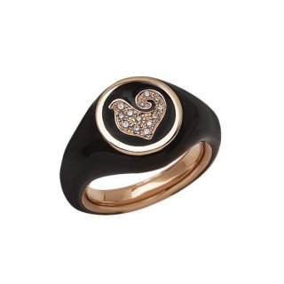 Chantecler - Anello Paillettes Sygillum - Oro Rosa - Diamanti