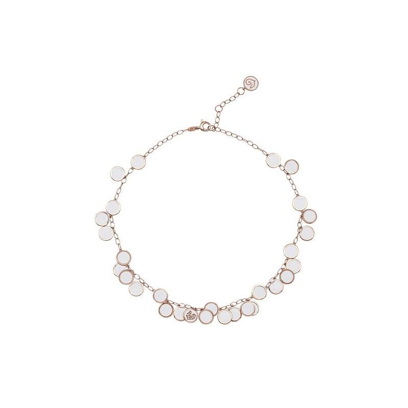 Chantecler - Collana Paillettes - Oro Rosa - Diamanti