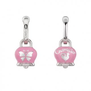 Chantecler - Orecchini Et Voilà Campanelle - Argento - Smalto Rosa