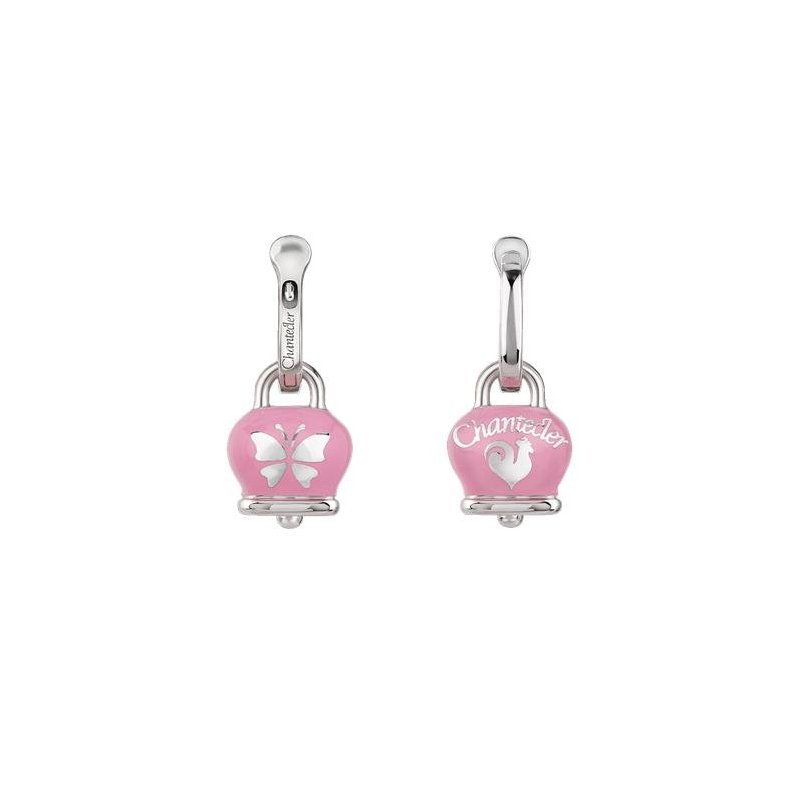 Chantecler - Orecchini Et Voilà Campanelle - Argento - Smalto Rosa
