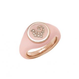 Chantecler - Anello Paillettes Sygillum - Oro Rosa - Diamanti