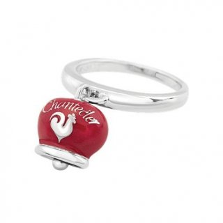 Chantecler - Anello Et Voilà Campanella - Argento - Smalto Rosso