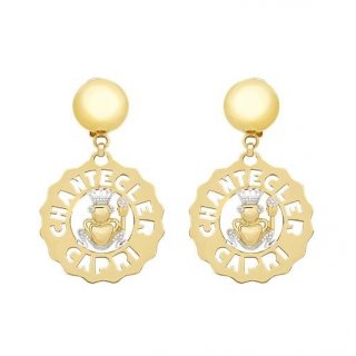 Chantecler - Orecchini Logo Principe Ranocchio - Oro - Diamanti