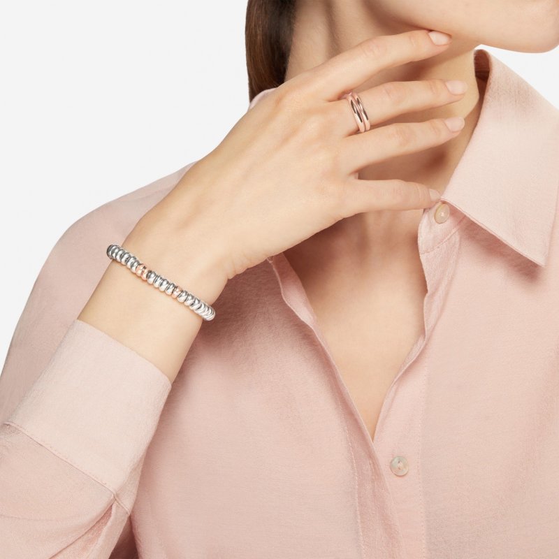 Dodo - Bracciale Rondelle - Argento 925 - Oro Rosa