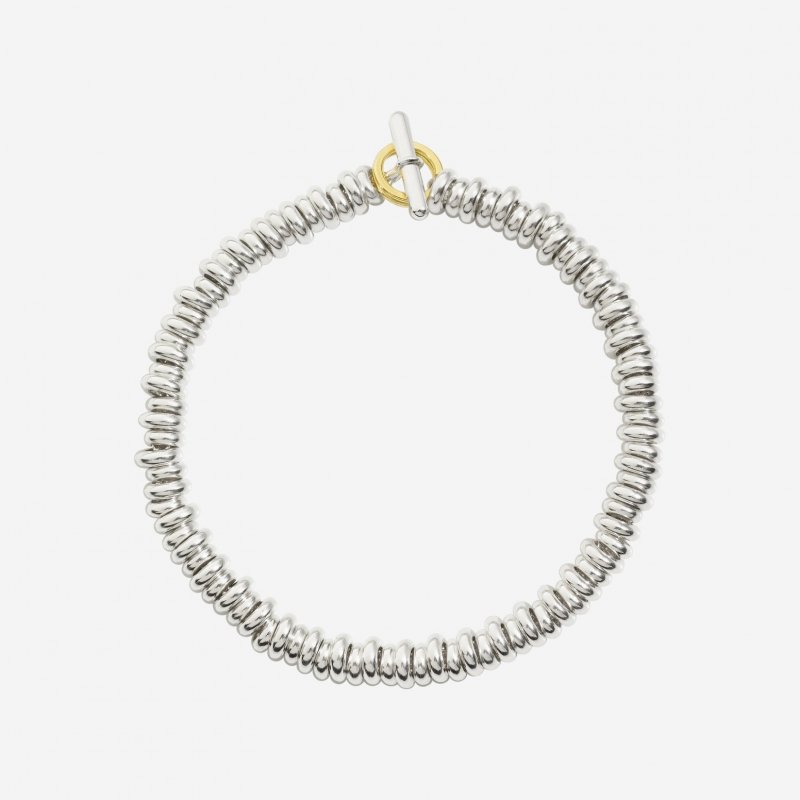 Dodo - Bracciale Rondelle - Argento 925 - Oro Giallo 18K
