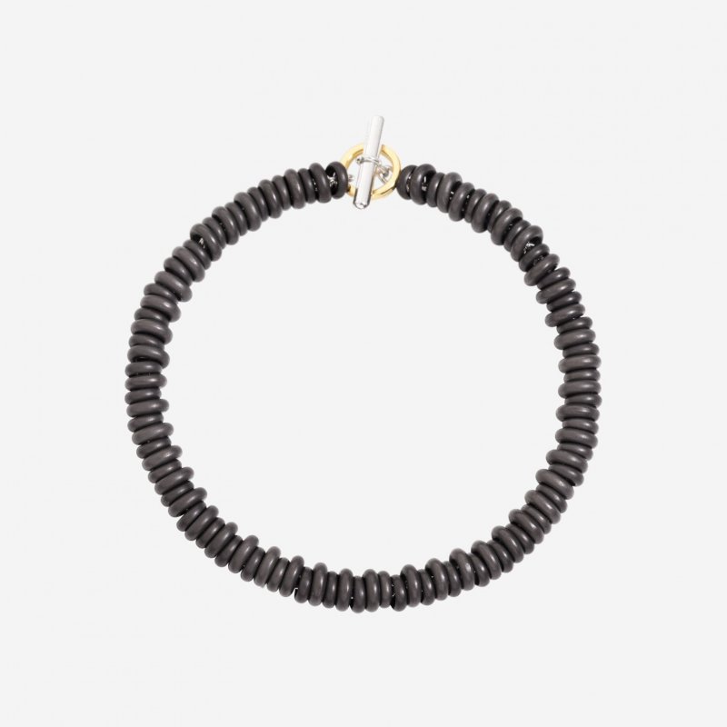 Dodo - Bracciale Rondelle - Titanio - Argento 925