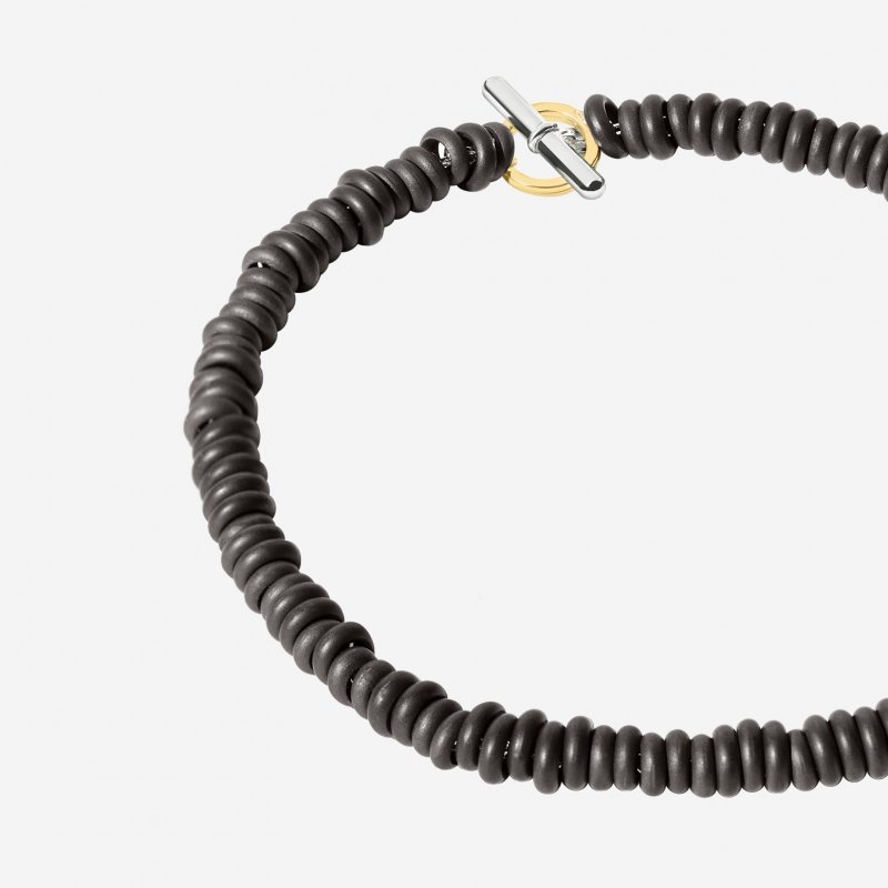 Dodo - Bracciale Rondelle - Titanio - Argento 925