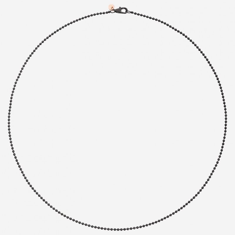 Dodo - Collana Bollicine - Acciaio E Pvd Nero - Oro Rosa