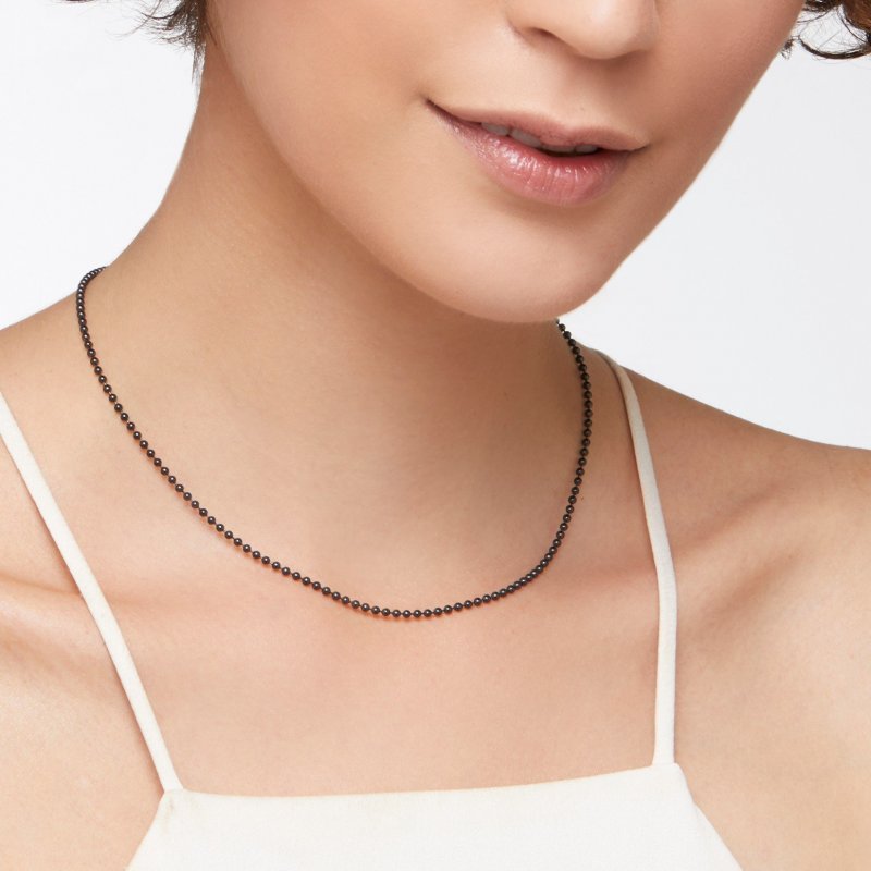 Dodo - Collana Bollicine - Acciaio E Pvd Nero - Oro Rosa