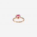 Dodo - Anello Cuore - Oro Rosa - Rubino Sintetico