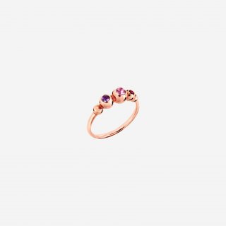 Dodo - Anello Bollicine - Oro Rosa - Pietre Colorate