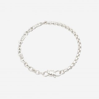Dodo - Bracciale Nodo Argento - Catena Combinata - Chiusura Moschettone