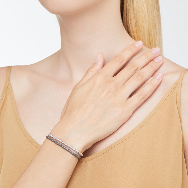 Dodo - Bracciale Mini Granelli - Titanio - Oro Rosa
