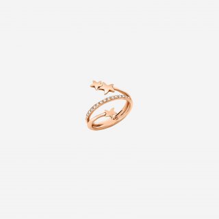 Dodo - Anello Spirale Stellina - Oro Rosa - Diamanti