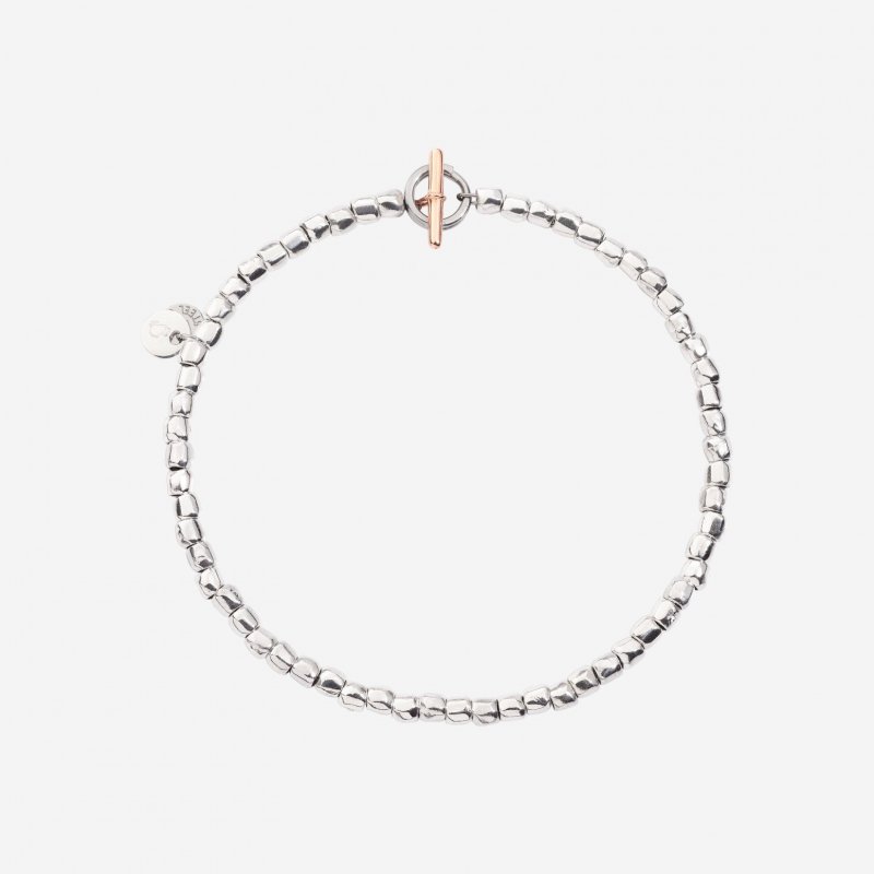 Dodo - Bracciale Mini Granelli - Argento 925 - Oro Rosa 9K