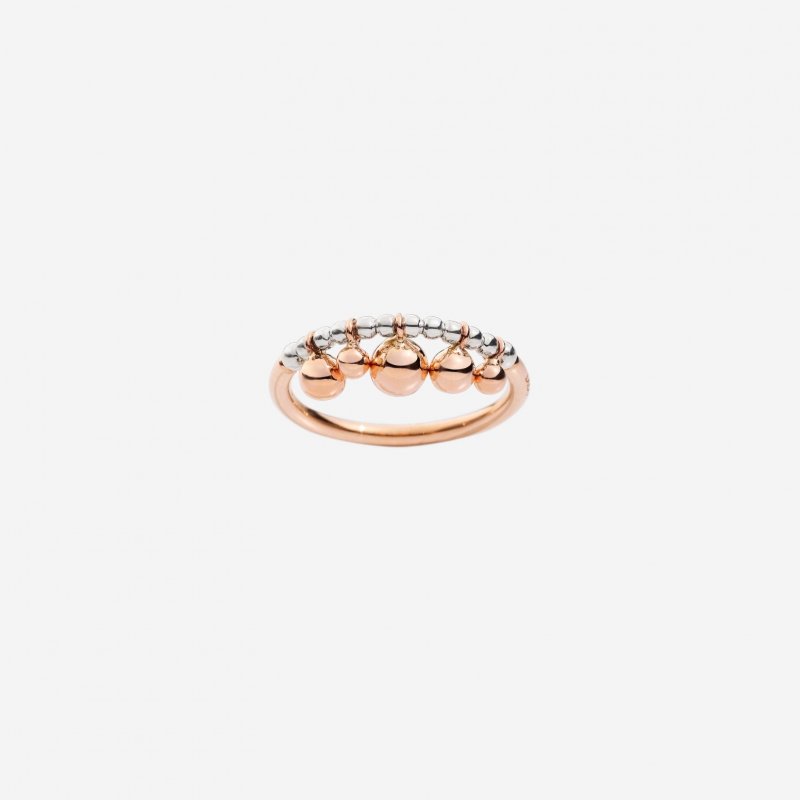 Dodo - Anello Bollicine - Oro Rosa & Argento