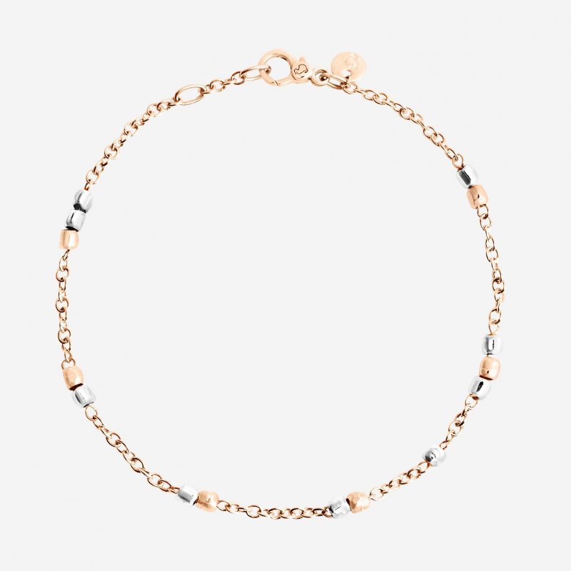 Dodo - Bracciale Mini Granelli - Oro Rosa - Argento