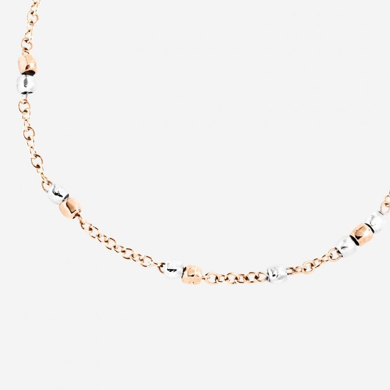 Dodo - Bracciale Mini Granelli - Oro Rosa - Argento