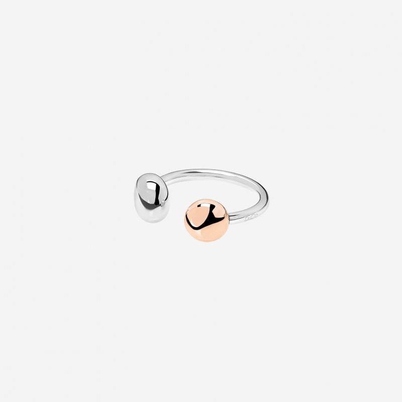 Dodo - Anello Pepita - Argento 925 - Oro Rosa 9K