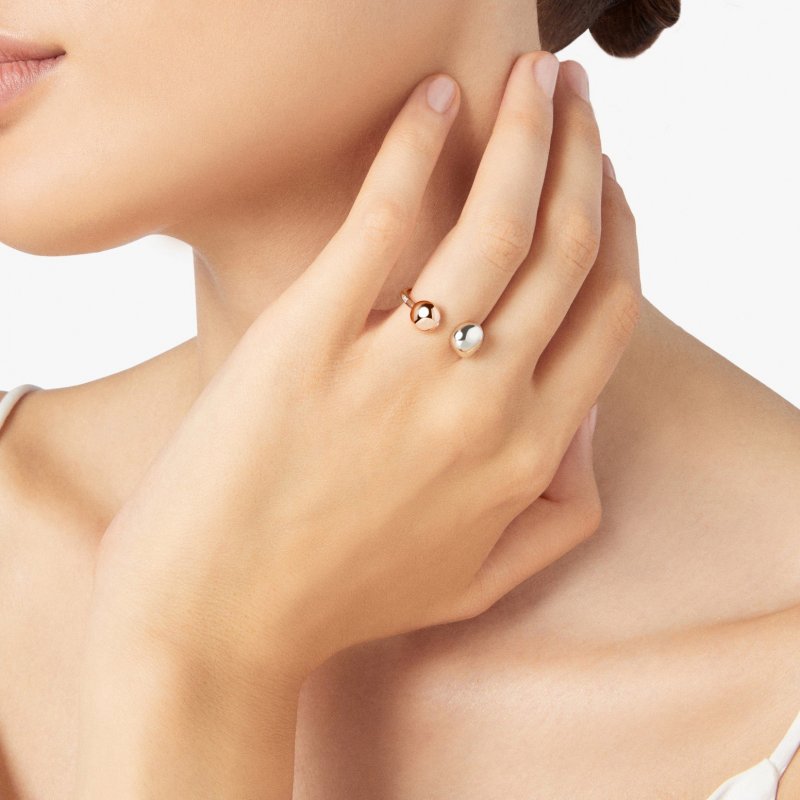 Dodo - Anello Pepita - Argento 925 - Oro Rosa 9K