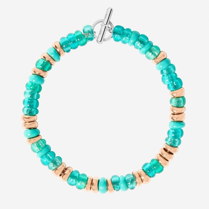 Dodo - Bracciale Rondelle - Argento Dorato - Oro Rosa