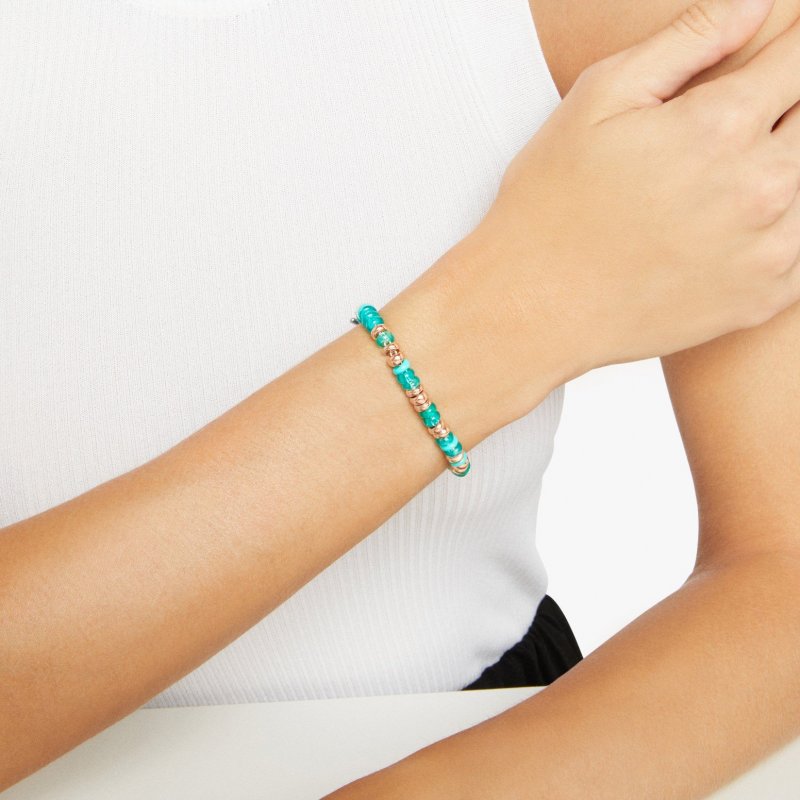 Dodo - Bracciale Rondelle - Argento Dorato - Oro Rosa