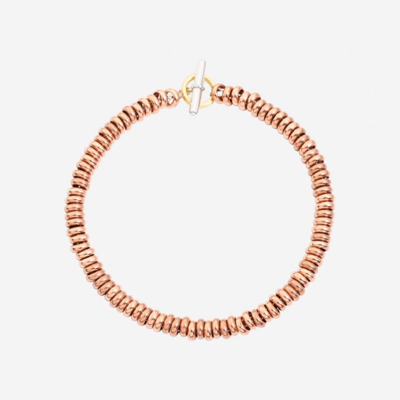 Dodo - Bracciale Rondelle Oro Rosa 9K - Argento 925