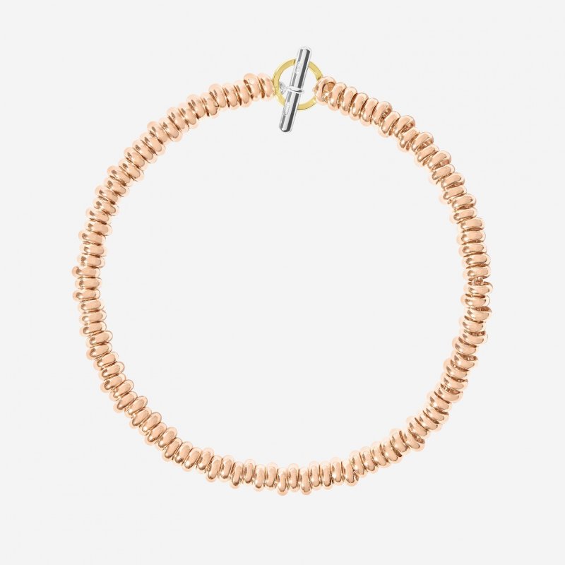 Dodo - Bracciale Rondelle Oro Rosa 9K - Argento 925