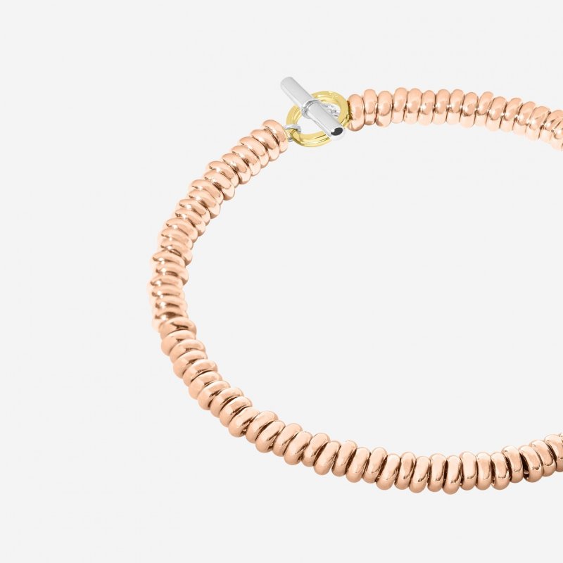 Dodo - Bracciale Rondelle Oro Rosa 9K - Argento 925