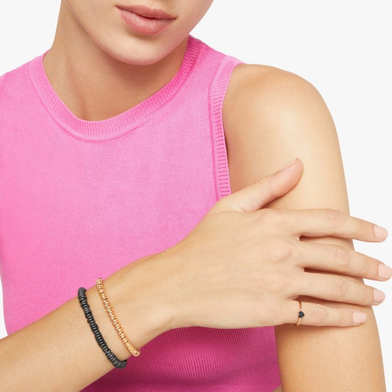 Dodo - Bracciale Rondelle Oro Rosa 9K - Argento 925