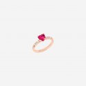 Dodo - Anello Cuore - Oro Rosa - Rubino Sintetico
