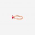 Dodo - Anello Cuore - Oro Rosa - Rubino Sintetico